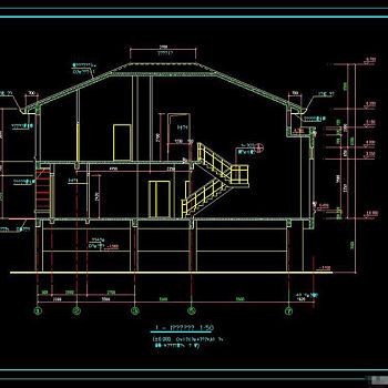 别墅CAD剖面图