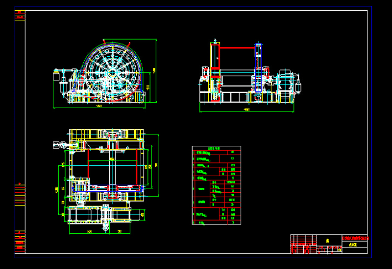 JM3.5绞车总装图CAD<a href=https://www.yitu.cn/su/7937.html target=_blank class=infotextkey>图纸</a>