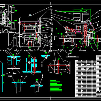 QFM4.00制砖机总图CAD图纸
