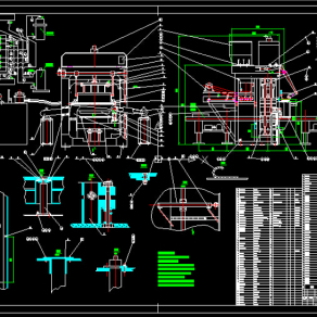 QFM4.00制砖机总图CAD图纸
