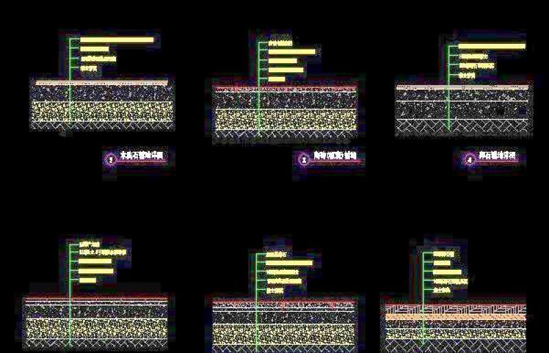 6种CAD<a href=https://www.yitu.cn/su/7872.html target=_blank class=infotextkey>地</a>面铺装CAD详图