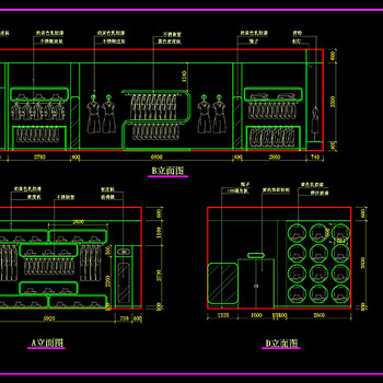 服装专卖店CAD装修图