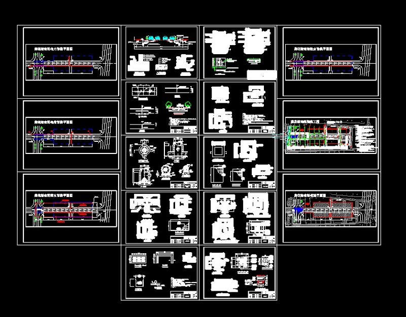 某道路结构、总平、断面、给排<a href=https://www.yitu.cn/su/5628.html target=_blank class=infotextkey>水</a>cad