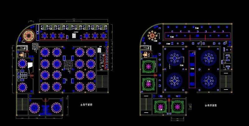 某公司<a href=https://www.yitu.cn/sketchup/canting/index.html target=_blank class=infotextkey><a href=https://www.yitu.cn/su/7825.html target=_blank class=infotextkey>餐厅</a></a>全套CAD布置<a href=https://www.yitu.cn/su/7937.html target=_blank class=infotextkey>图纸</a>