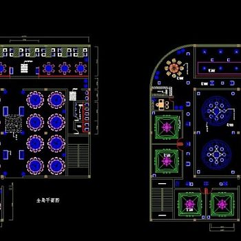 某公司餐厅全套CAD布置图纸