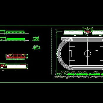 某校操场看台详细设计CAD图纸