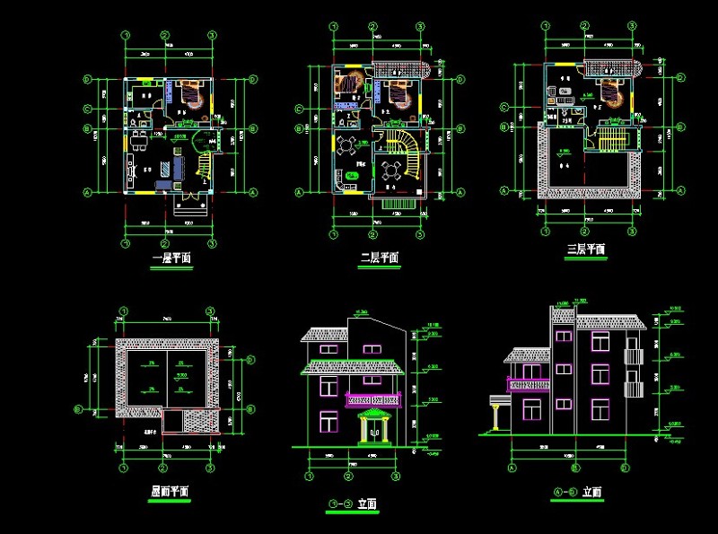 度假别墅cad建筑<a href=https://www.yitu.cn/su/7590.html target=_blank class=infotextkey>设计</a>施工<a href=https://www.yitu.cn/su/7937.html target=_blank class=infotextkey>图纸</a>