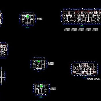 多种住宅楼平层小户型cad全套设计图