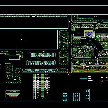 某厂区景观绿化cad规划设计图