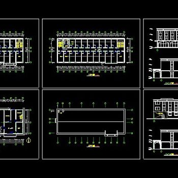 大学学生宿舍楼cad建筑设计图