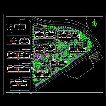 小区景观设计图方案CAD图纸