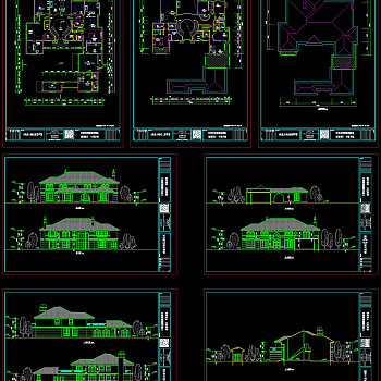 高尔夫别墅cad图纸源文件