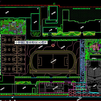 小学园区整体规划CAD