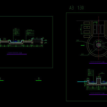水渠剖面cad图纸