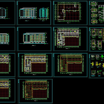 多层宿舍cad图纸