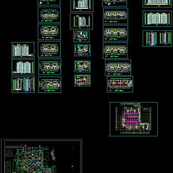 高层小区cad住宅施工图