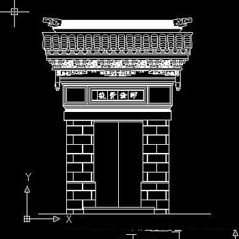 苏式砖砌门头CAD施工大样图