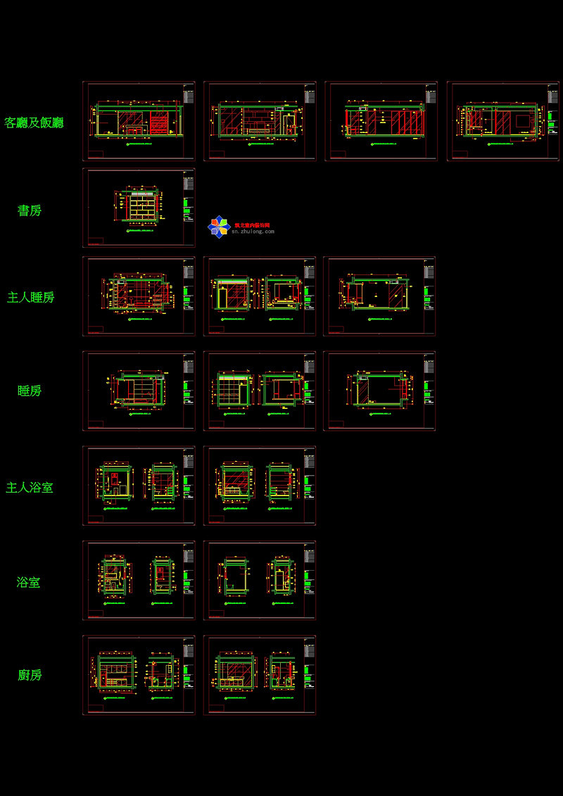 三居样板房cad<a href=https://www.yitu.cn/su/7937.html target=_blank class=infotextkey>图纸</a>