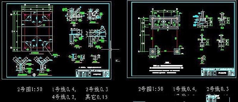 景观小瓦房屋建筑CAD施工大样图