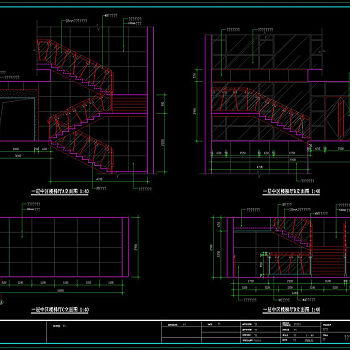 一层楼梯厅cad图纸