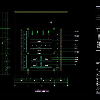 八层总顶棚cad图纸
