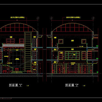 别墅住宅建筑cad详图素材