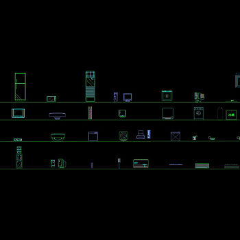 CAD电器设备常用图块