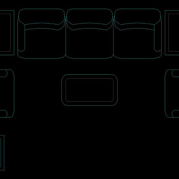 室内沙发cad图块素材