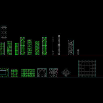中式花格cad图纸