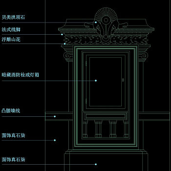 欧式门cad图纸