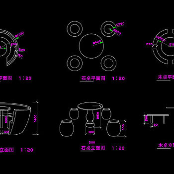 立面座椅cad图纸