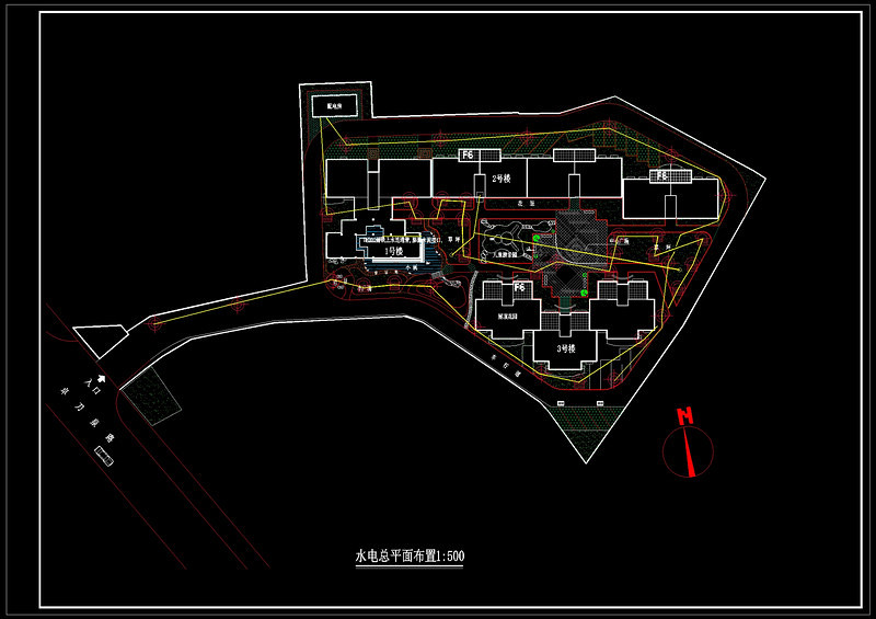 住宅<a href=https://www.yitu.cn/su/7392.html target=_blank class=infotextkey>平面</a>cad图稿素材