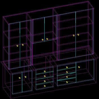 储物柜cad模型设计素材