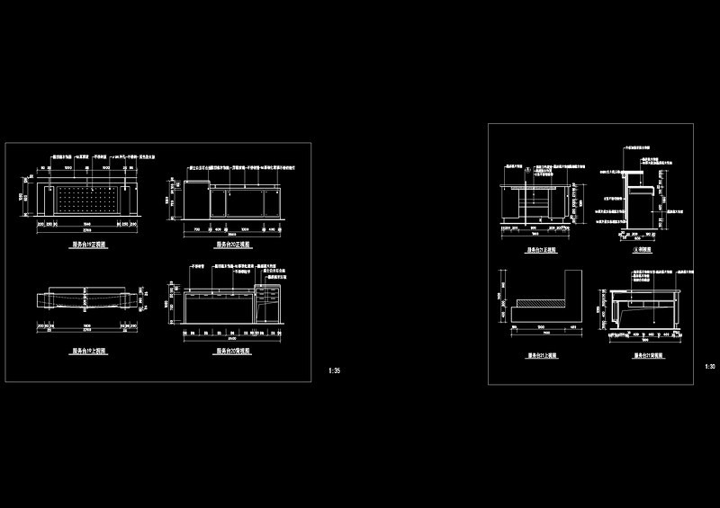 室内<a href=https://www.yitu.cn/sketchup/batai/index.html target=_blank class=infotextkey>吧台</a>cad图稿素材