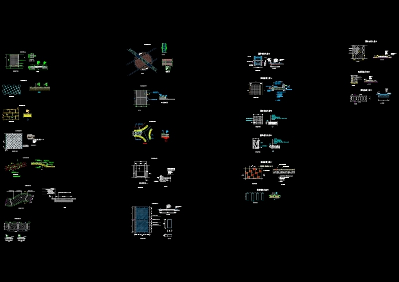 常见园路铺装方案cad<a href=https://www.yitu.cn/su/7937.html target=_blank class=infotextkey>图纸</a>