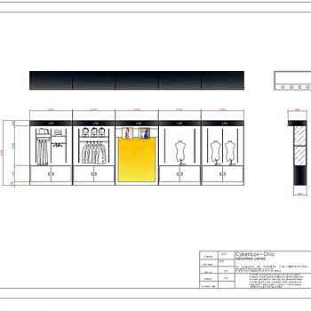 衣橱展示柜CAD