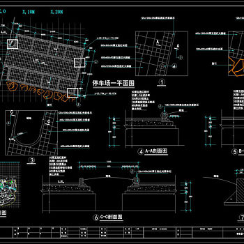 停车场cad图纸