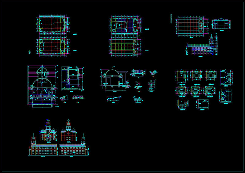 某三层<a href=https://www.yitu.cn/su/8033.html target=_blank class=infotextkey>教堂</a>建施CAD<a href=https://www.yitu.cn/su/7937.html target=_blank class=infotextkey>图纸</a>