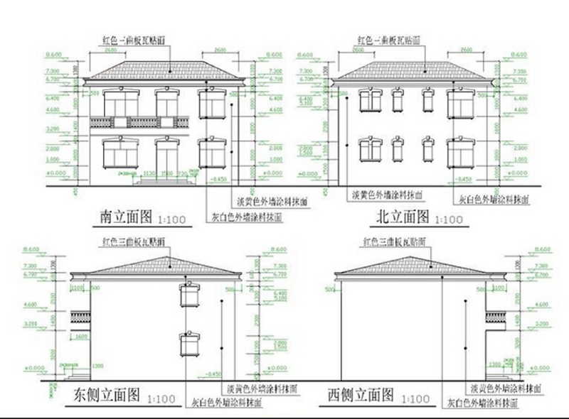 农村二层住宅CAD<a href=https://www.yitu.cn/su/7937.html target=_blank class=infotextkey>图纸</a>