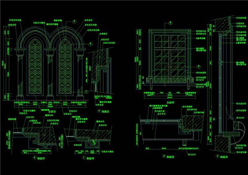 西式<a href=https://www.yitu.cn/sketchup/chuang/index.html target=_blank class=infotextkey>窗</a>装修CAD<a href=https://www.yitu.cn/su/7937.html target=_blank class=infotextkey>图纸</a>