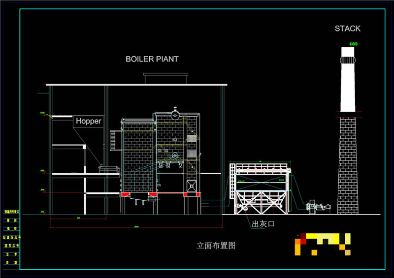 仓泵气力输送立面布置电厂CAD机械<a href=https://www.yitu.cn/su/7937.html target=_blank class=infotextkey>图纸</a>