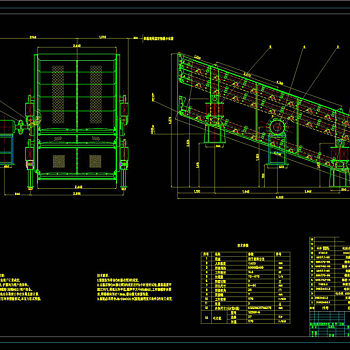 振动筛图CAD机械图纸