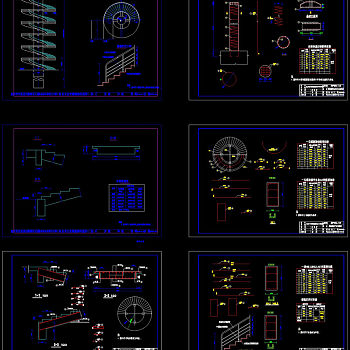 螺旋梯cad图纸