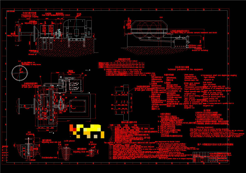 磨机减速机CAD机械<a href=https://www.yitu.cn/su/7937.html target=_blank class=infotextkey>图纸</a>