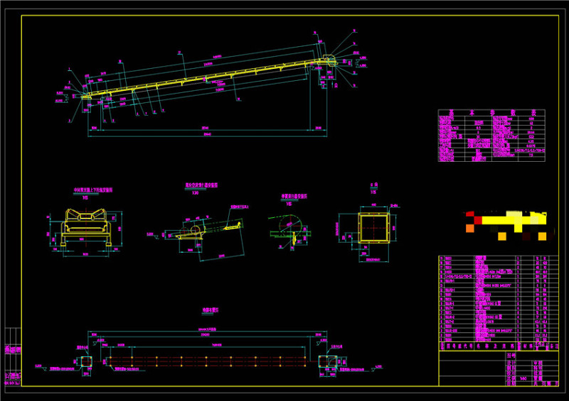 皮带机CAD机械<a href=https://www.yitu.cn/su/7937.html target=_blank class=infotextkey>图纸</a>
