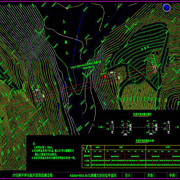 桥位地形图cad图纸