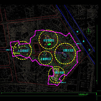 新昌鼓山公园cad图纸素材