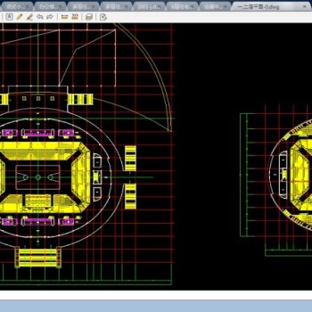 某二层体育馆平面CAD施工工程图纸