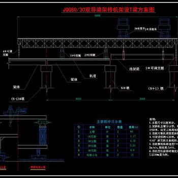 架桥机cad结构图纸