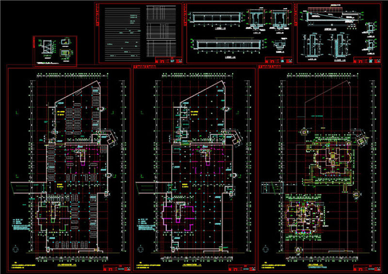 人防地下室建筑图CAD图纸
